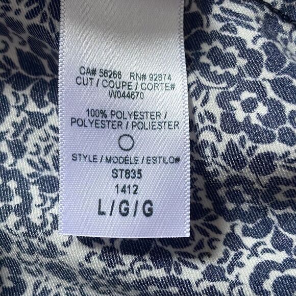 Splendid Navy & White Pattern Long Sleeve Button Down - Picture 6 of 7